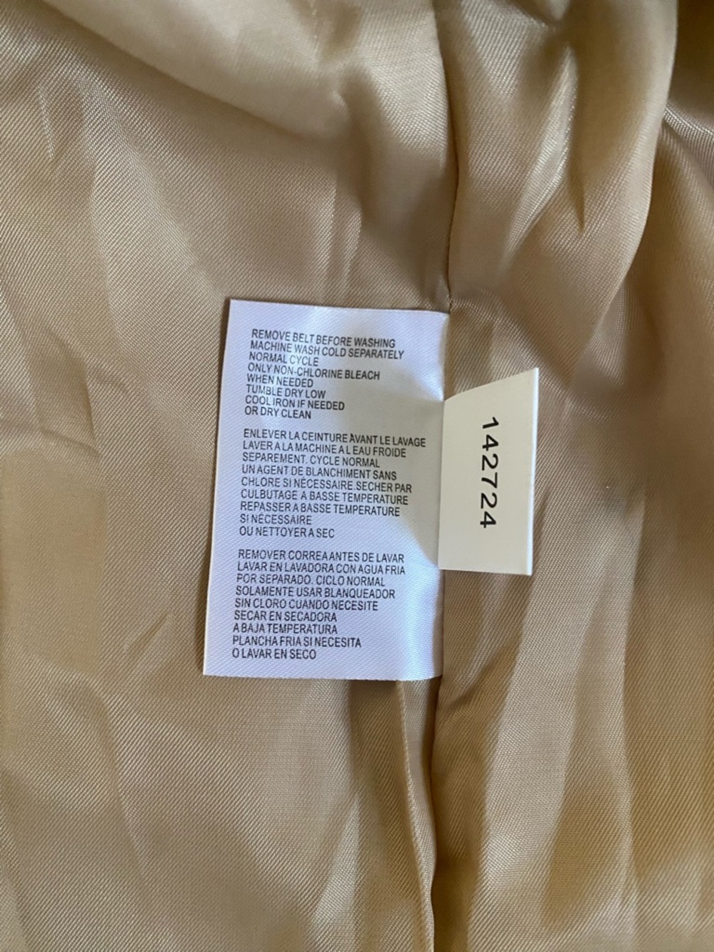 Michael Kors Women's Tan Trench Coat with Belt - Picture 11 of 14